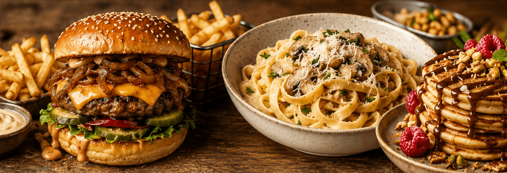 Burger, pasta i palačinke iz naše kuhinje